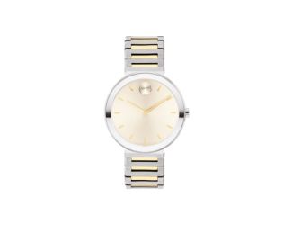 Ladies' Bold Horizon Two-Tone Stainless Steel Watch Taupe Chalk Dial
