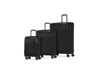 Bugatti Siena 3 piece Soft side luggage Set, Black