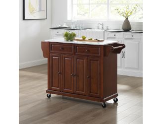 Full Size Granite Top Kitchen Cart