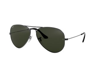 Aviator Sunglasses - Gunmetal/Green