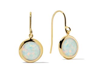 Round Opal Earrings