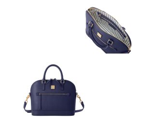 Saffiano Domed Zip Satchel