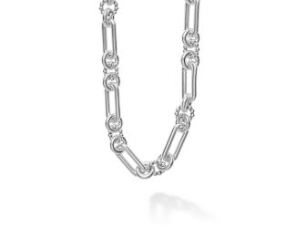 Silver Link Necklace Size 18"