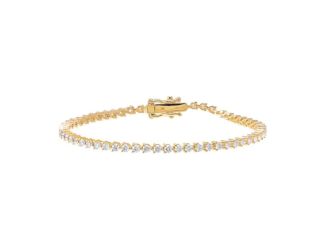 5CT Lab-Grown Tennis Bracelet 14K Size 7"