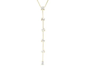 White Topaz "Y" Necklace