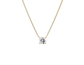 0.5 CT Lab Grown Round Necklace 14K Size 18"