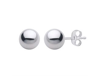 PARIKHS Silver Ball Earrings High Polished 3MM in 925 Sterling Silver with backs