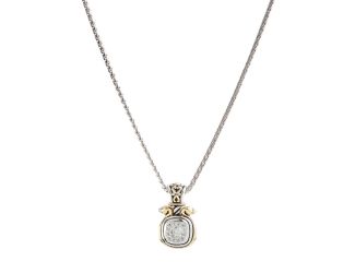 Anvil Pave Large Slider With a Rhodium Chain. Length: 18"Pendant: 1-1/4"L x 5/8"W