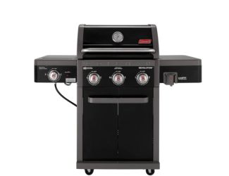 Revolution 3-Burner Gas BBQ Grill with Side Burner, 650-Sq. In. Total Cooking Surface, and Flare-Fre