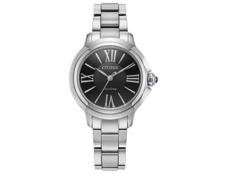 Ladies' Ceci Stainless Steel Bracelet watch, Black dial