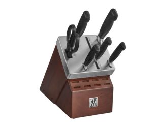 7pc Four Star Self Sharpening Knife Block Set