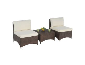 Studio Shine 2 Armless Chairs w/Coffee Table Set