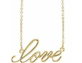 14K Yellow "Love" Necklace