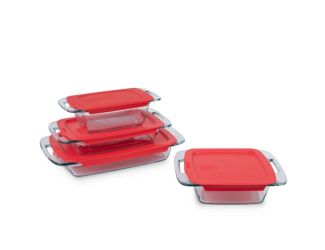 Easy Grab 8pc Glass Baking Dish Set w/ Lids